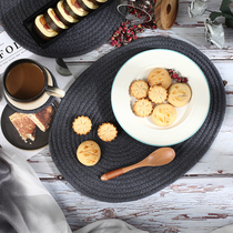 Day-style minimalist cotton linen cushion cups padded bowls disc cushion thickened thermal insulation mat linen mat handwoven cotton thread waterproof