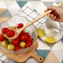 Botched wooden long handle 33cm stirring spoon wood spoon sauce spoon Spoon Enzyme Spoon Solid Wood Log Large Spoon Wine