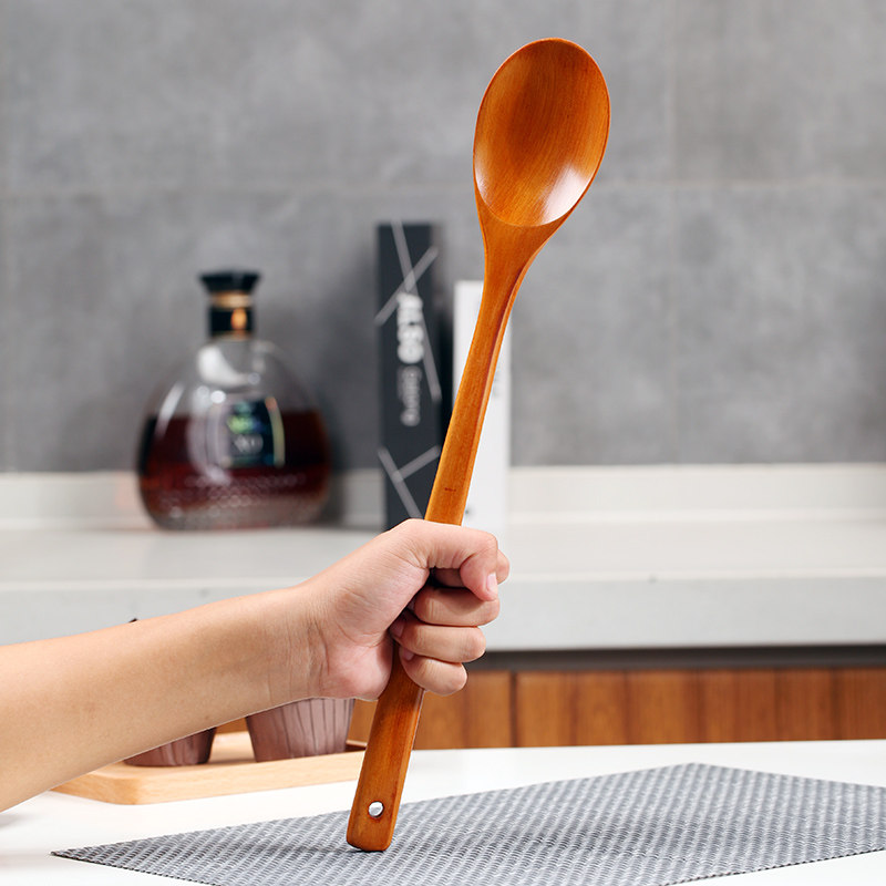 Japanese wooden spoon 42cm long handle wine enzyme tool mixing spoon extra long Japanese beer mixing stick