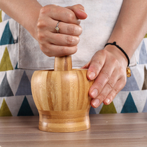 Home Mash Garlic Press Garlic Press Garlic Mashed Garlic Clay Machine Old Grinding Mash Mash Mashed Jar Manual Garlic Mortar Bamboo Jars