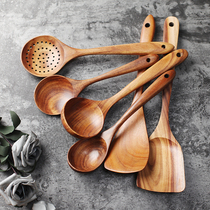 Grapewood Shovel Wood Spoon Non Stick Pan Special Long Handle Saute Pan Shovel Wood Shovel Pan Shovel Wooden Meal Shovel Soup Spoon