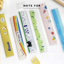 NOTE FOR acrylic ruler snack party cute fresh scenery translucent drawing hand tent ruler
