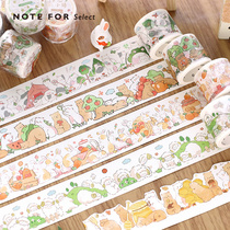 Letters lover and paper tape Dream Town weak sticky Mori cute little animal tent collage material