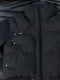 Starry black down jacket for men, winter American high street three-proof stand-up collar jacket, trendy brand short bread coat