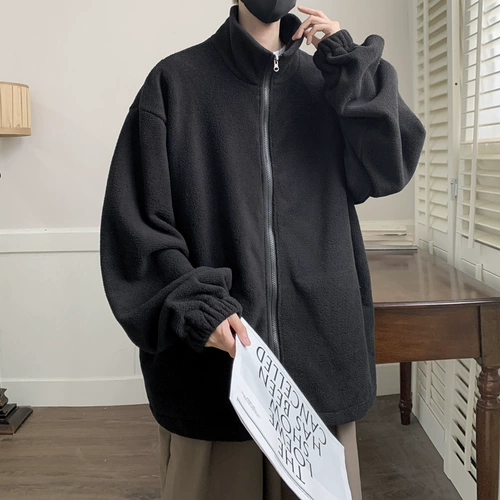 Куртка, двусторонний вкладыш, бархатная мужская толстовка, изысканный стиль