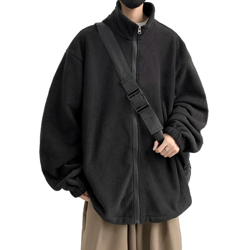 Куртка, двусторонний вкладыш, бархатная мужская толстовка, изысканный стиль