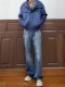 Cool and handsome outfits for boys, high-end boot-cut jeans, men's autumn and winter slimming American vibe pants