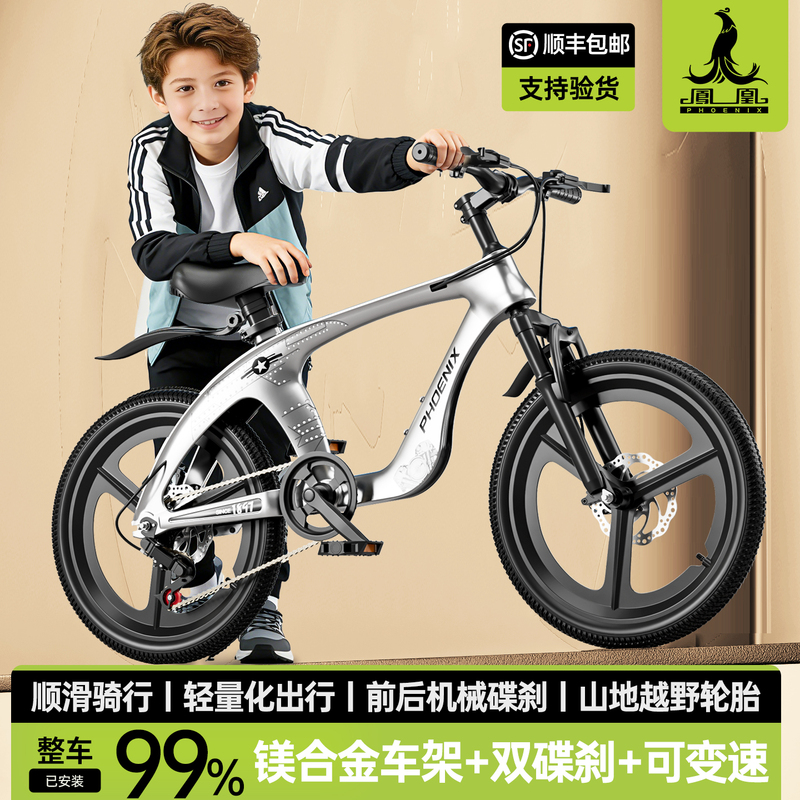 Phoenix Magnesium Alloy Children's Bicycle for Boys and Girls, Teenagers Aged 6-11, 18-22inch Mountain Bike
