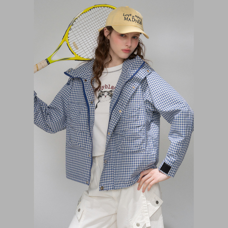 American Style Patterned Short Jacket for Women, Versatile, Loose, Casual Jacket Top