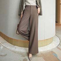 Quite sphincter with a type of pituality 2022 spring new temperament commute high waist display slim suit broadlegged pants woman