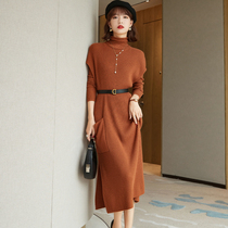 FENPERATE STYLE FOREIGN AIR DESIGN Small Crowd Temperament 2022 Spring New Mid-Length Fleece Dress dress