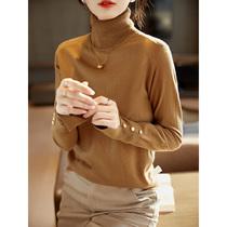 100% Pure Wool High Collar Warm Needles Weaselwear Women 2022 Autumn Winter New Pint Slim Fit 100 Hitch Base Sweater Woman
