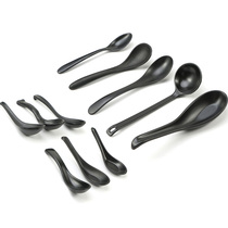 Dense Amine Small Soup Spoon Black Frosted Spoon Creative Spoon Plastic Spoon Day Style Cutlery Porridge Spoon Rice Spoon Tortoise Shell Spoon