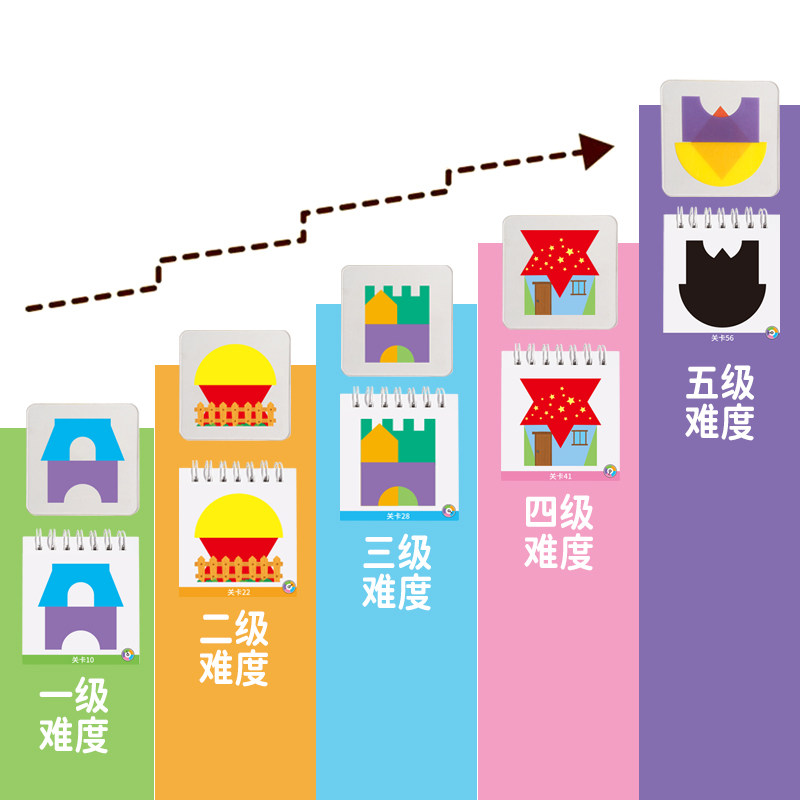 3-10 Year Old Children's Logical Thinking Training Tabletop Game Space Early Education Puzzle House Design