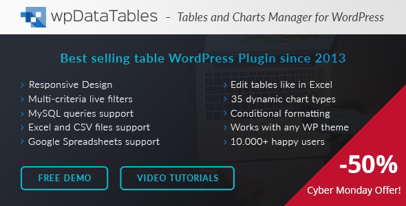 wpDataTables-powerful table and chart plug-ins under WordPress