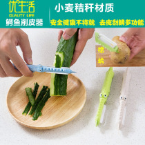 Fruit peeler Household shredded potato melon planer Kitchen scraper vegetable scraper Fruit planer artifact porcelain knife peeler knife