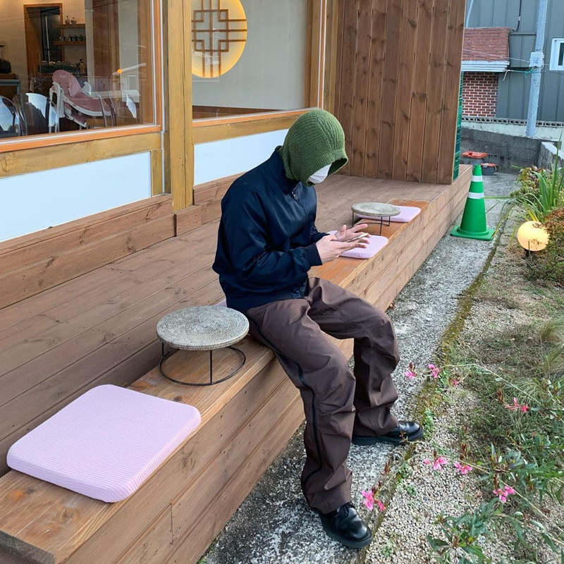 GR10K red brown side zipper function small crowd pants kidmilli same loose straight tube vibe wind