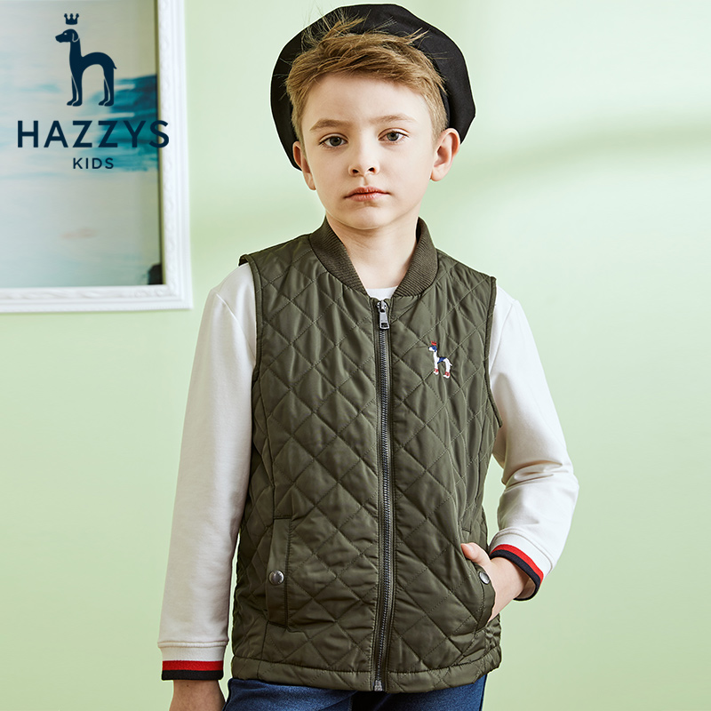 Hazzys trẻ em mùa thu / mùa đông New Boys Áo khoác In The Big Kids Simple Stylish Trench ăn mặc Armor Set.