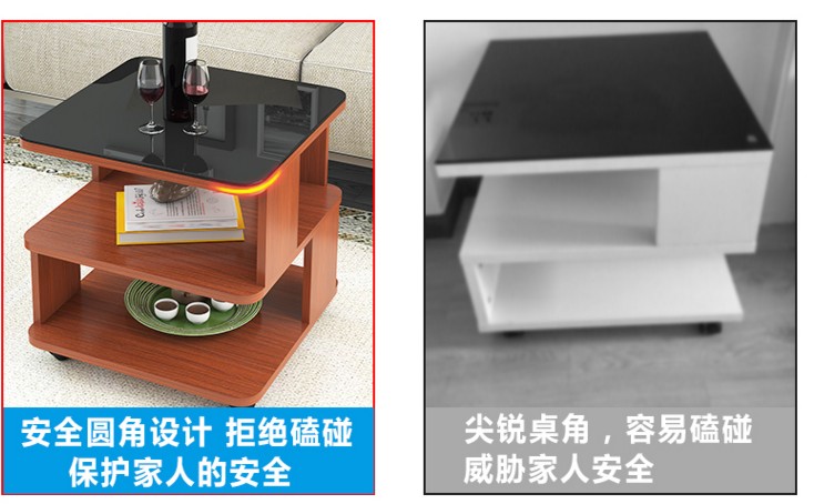 Bàn cà phê đơn giản hiện đại phòng khách lưu trữ đồ nội thất đơn giản bàn cà phê đôi bằng gỗ nhỏ bàn cà phê nhỏ căn hộ bàn nhỏ - Bàn trà bàn trà gỗ tự nhiên