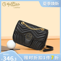 Jinlilai womens bag 2021 new chain messenger shoulder leather bag female ins soft leather womens small square bag