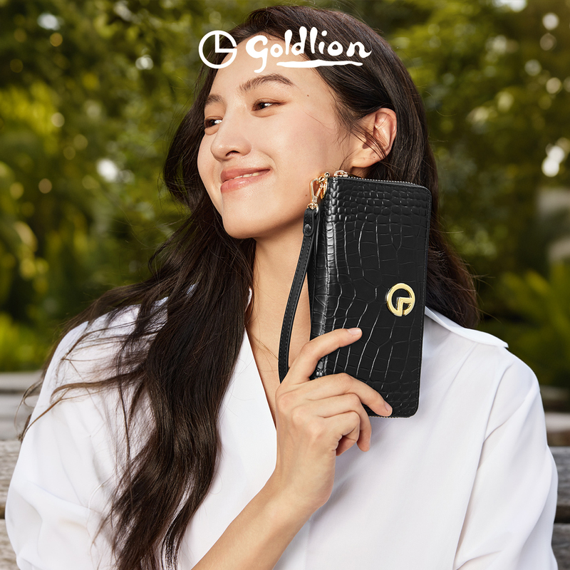 Goldlion New Wallet Crocodile Pattern Clutch Simple Handbag Women's Fashion Wallet Long Wristlet Bag Goldlion New Wallet Crocodile Pattern Clutch Simple Handbag Women's Fashion Wallet Long Wristlet Bag