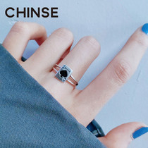 S925 pure silver Net red Korean version of index finger Spach a playing card fashion silver ring Joker wearing simple personality tide