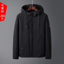 Mens coat spring and Autumn 2019 new Korean version of the trend fat plus size loose top casual jacket mens clothing