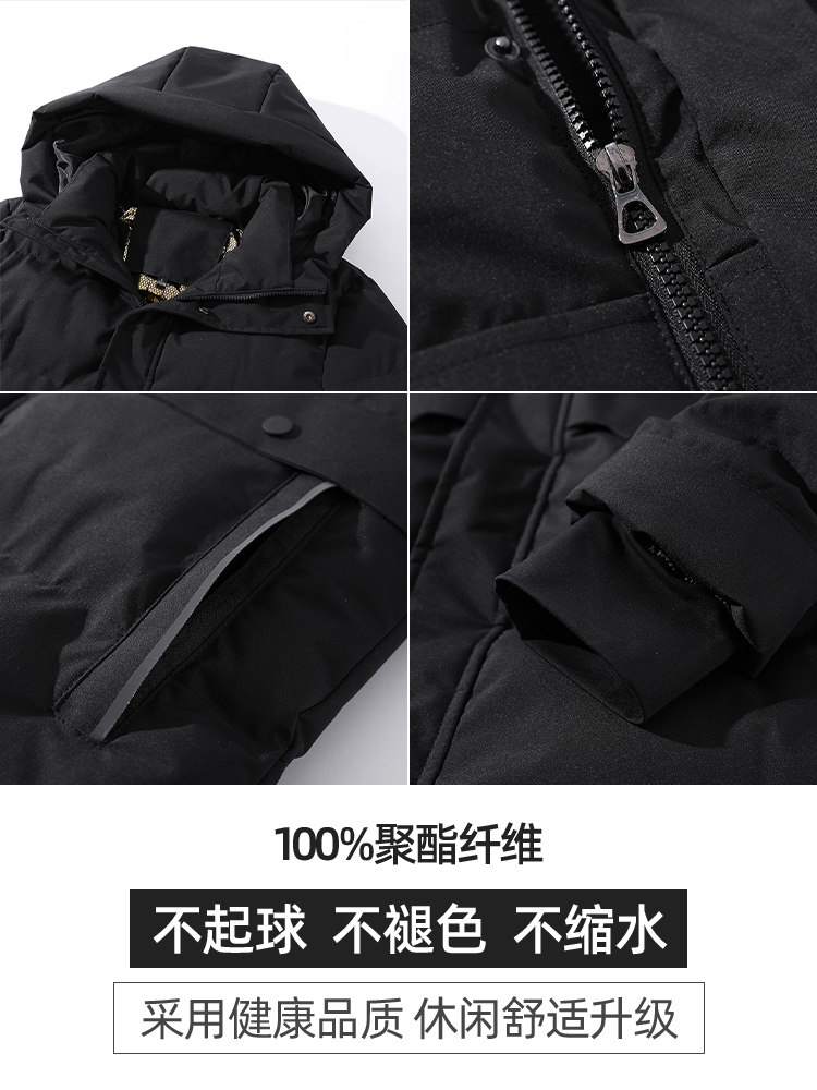 MIDDLE-AGED AND ELDERLY DOWN PADDED JACKET MENS DAD PACK THICKENED WARM COTTON JACKET 2024 NEW WINTER MID-LENGTH COTTON JACKET MEN