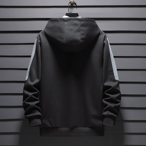 Мужская бархатная весенняя демисезонная хлопковая толстовка, свободный крой, осенняя