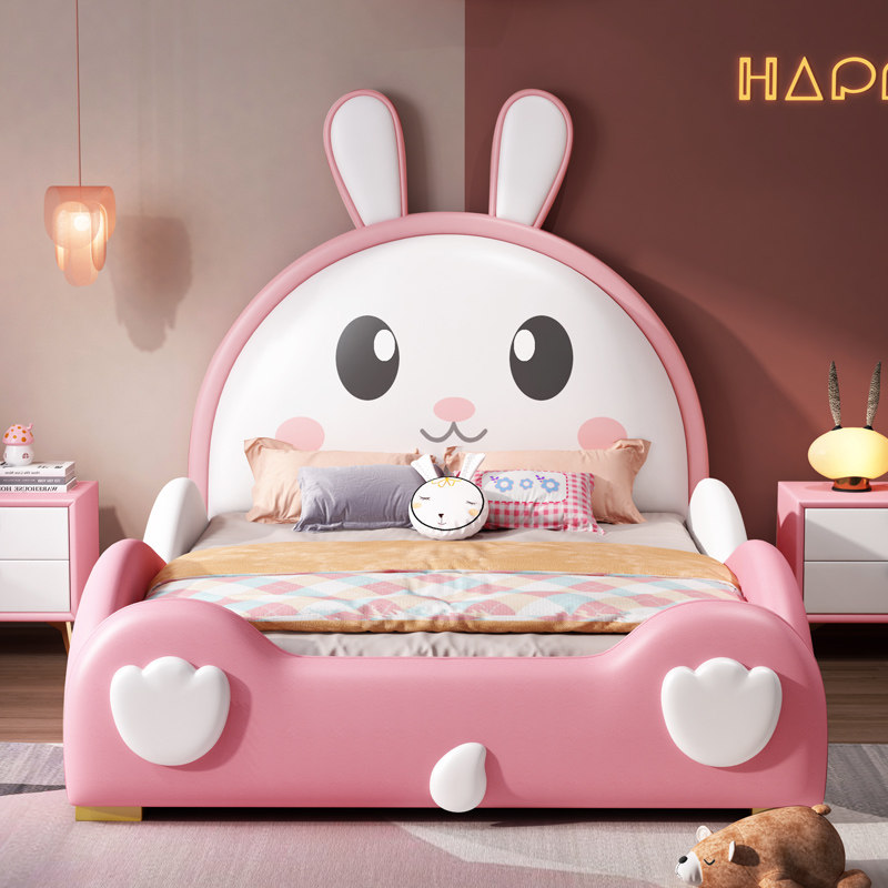 Children's bed girl princess bed girl dream castle 1 5m bed expansion artifact rabbit bed child bed children's furniture