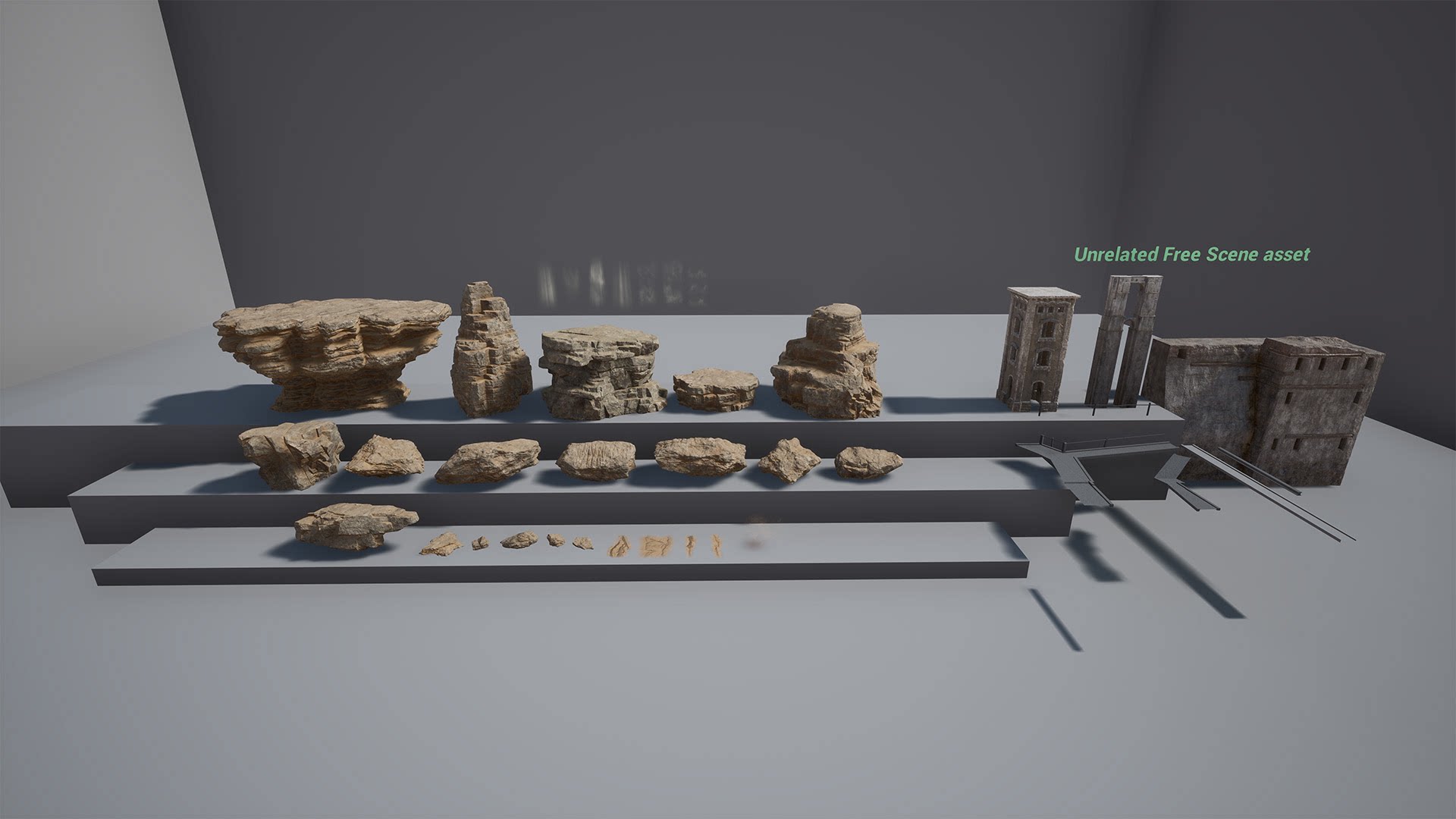 Unreal-Terrain Blending Rocks 4 17-4 25