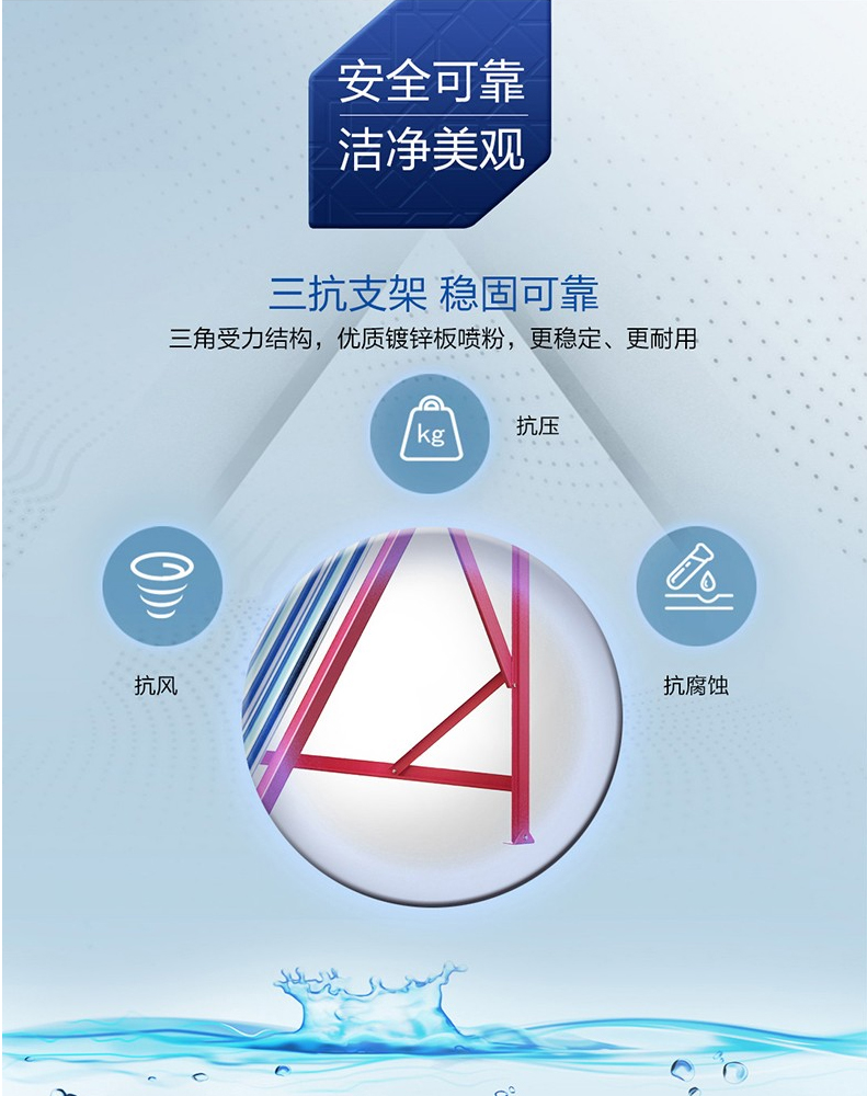 Máy nước nóng năng lượng mặt trời Haier tích hợp bình chứa nước bằng thép không gỉ quang điện kép với tốc độ tiết kiệm năng lượng phụ trợ - Máy đun nước bình nóng lạnh gas