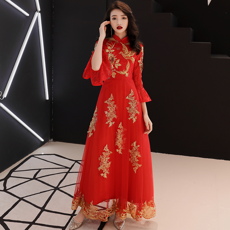 Robe de soirée manchon de cloche - Ref 3212699 Image 4