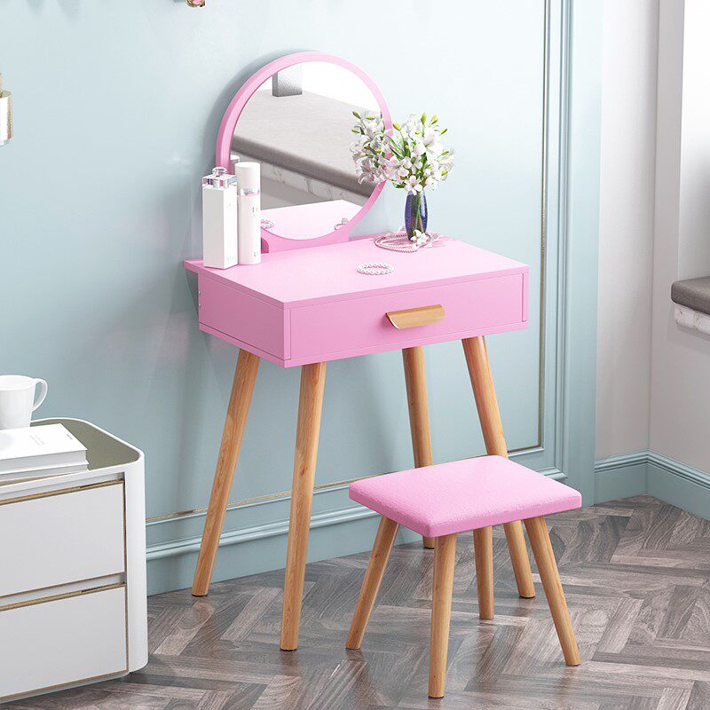 Ultra - small makeup table mini - dressing table bedroom small single - person ultra - narrow makeup stand 50cm width 60 cm makeup counter