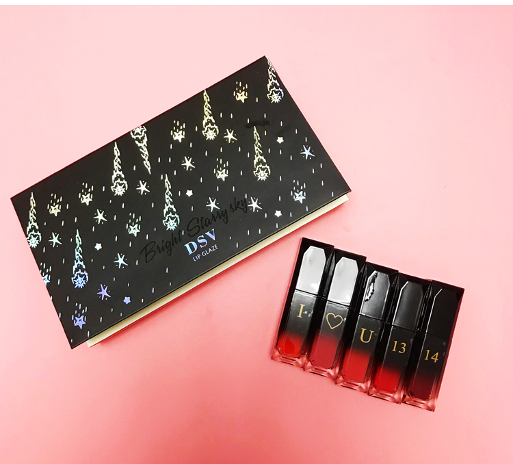 Hàng Trung Quốc light ins super fire student DSV water lip glaze set box 5 set bền không đánh dấu son bóng - Son bóng / Liquid Rouge 	son bóng maybelline	