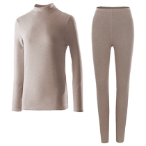 Half turtleneck cashmere silk thermal underwear womens winter plus velvet thick German velvet heating autumn clothing muscle base layer tops