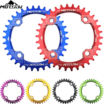 Positive and negative teeth Aluminum alloy disc tooth disc Mountain vehicle single disc 104BCD disc ellipse 32T 34T 38 teeth