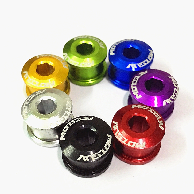 Aluminum alloy color large gear disc screw mountaineering bike bicycle single disc double disc nail CNC modification special