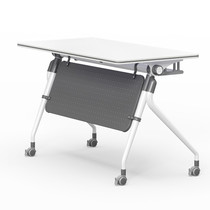 Movable conference table Long table Folding training table and chair combination Simple double splicing flap student desk