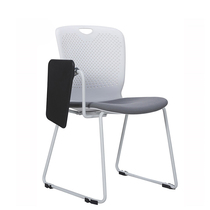 Simple training chair with table board Four-legged office conference chair with writing board Reception negotiation chair Student computer chair