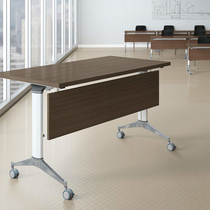 Folding training table Combination conference table Flip table Mobile table Wheeled training institution table and chair desk Strip table