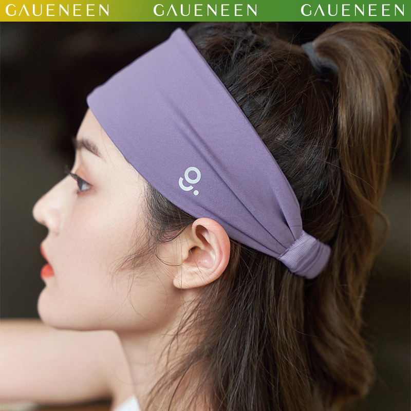 Gening Yoga Sports Headband for Women, Sweat-Absorbing, Summer Anti-Sweat, Sweat-Guiding, Running Headband, Fitness Hairband, Wide-Brimmed Headscarf