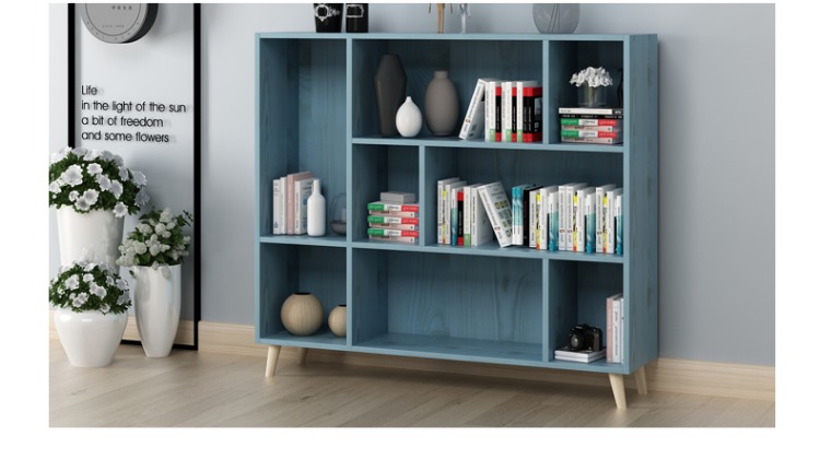 Tủ sách đơn giản Bắc Âu giá sách kết hợp giá hộ gia đình - Kệ kệ sách thông minh