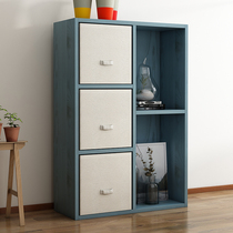 Floor-to-floor bookcase simple bookcase simple modern shelf student combination bookcase creative storage cabinet with drawer door