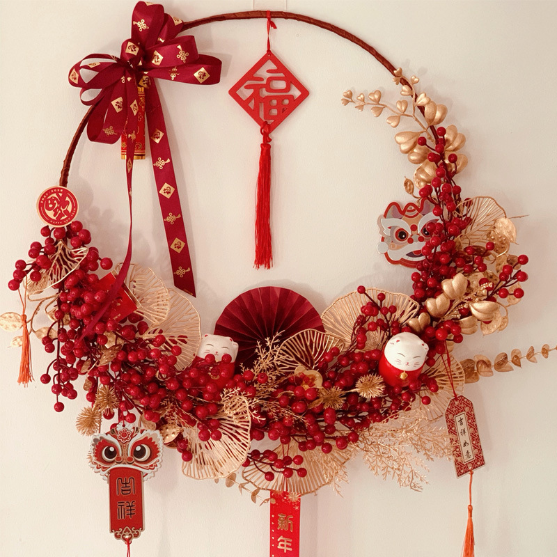 Lunar New Year's Eve Handmade Diy Material Bag Pendants Hanging for New Year's New Year Decorations Ambience Festive Dragon Year Fu Characters-Taobao