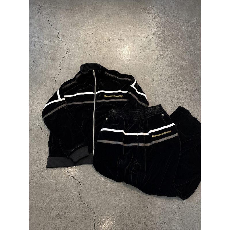 (Excellent Product) Starowens Rick Velvet Suit with Leather and Gold Thread Embroidery, Sanskrit Jacket and Trousers