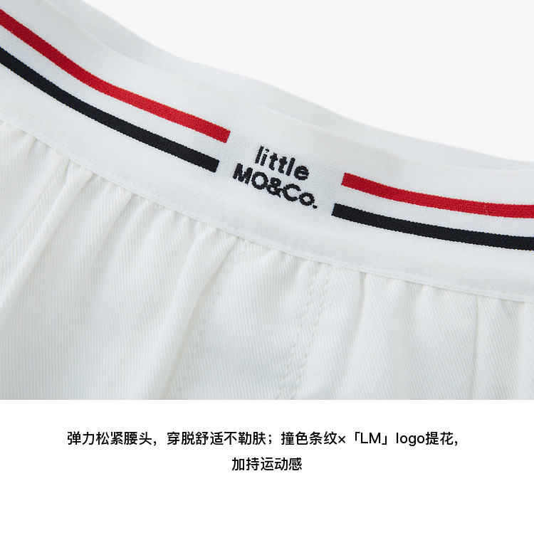 Детская джинсовая юбка little moco童装24夏装新款女童网球运动风含安全裤百褶牛仔半裙