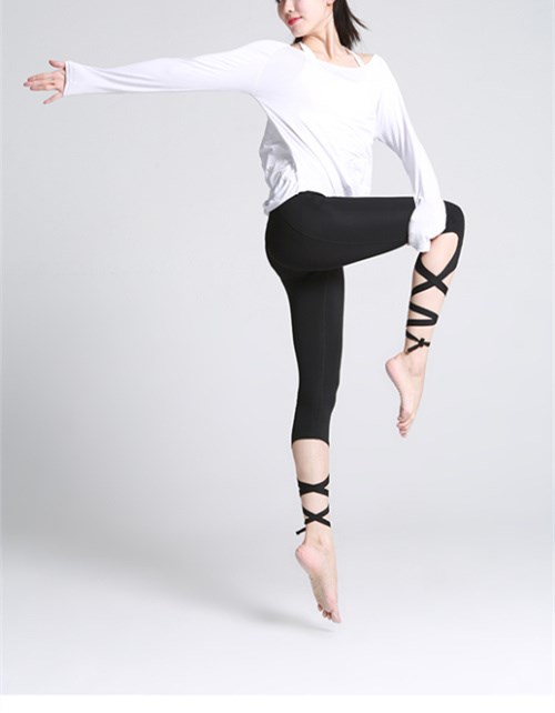 Trang phục múa ba lê Quần yoga của phụ nữ Dây đeo của phụ nữ Quấn chéo quần tập gym nam 2 lớp