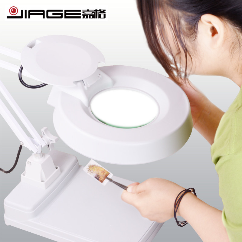 JIAGE magnified lens lamp repair workbench 10 times 20 times desktop reading mobile circuit board clock engraving
