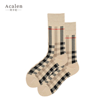 British socks Mens and womens mid-tube socks Couple cotton socks Japanese retro plaid wild college style stockings womens tide socks
